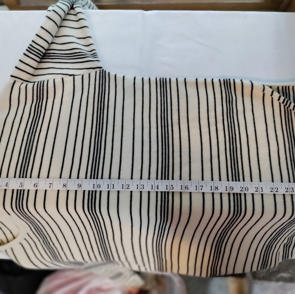 Eileen Fisher Women's Sweater Shirt with Black Horizontal Stripes Size PL/PG - Picture 8 of 9